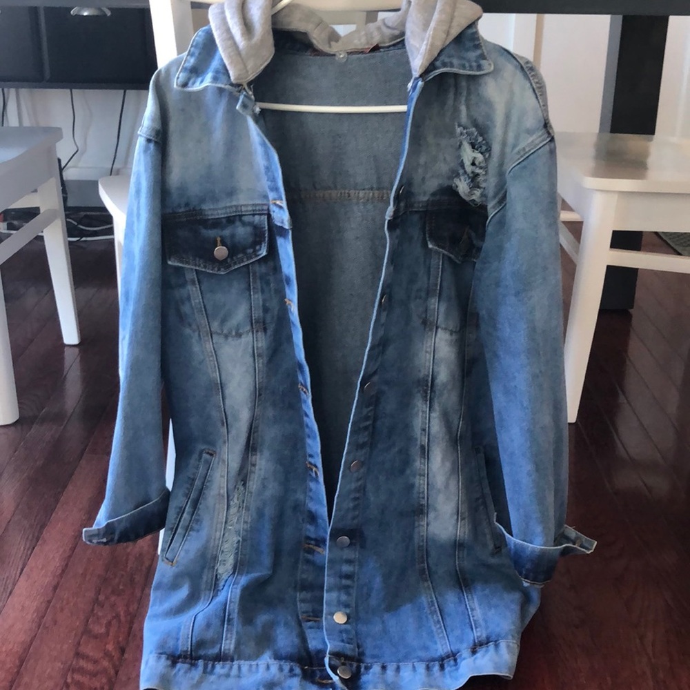 Hooded jean jacket